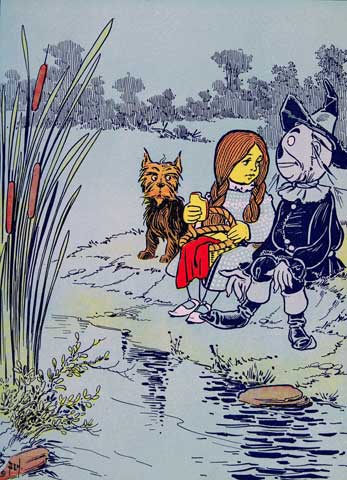 Dorothy and Scarecrow by Water
