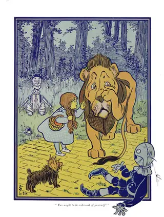 The Cowardly Lion from the Wizard of Oz