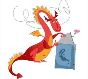 fairy tales - dragon reading book