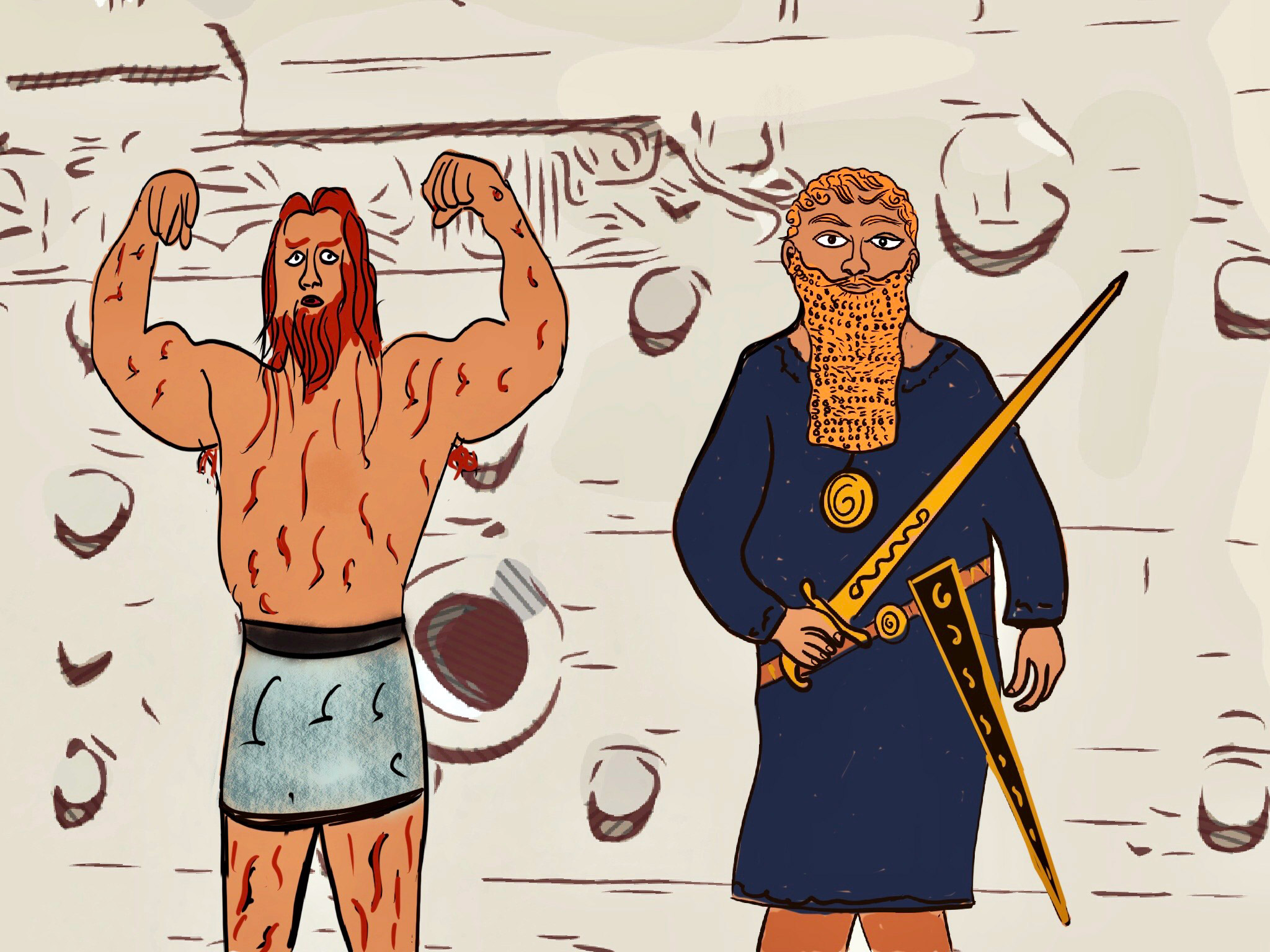 Enkidu And Gilgamesh