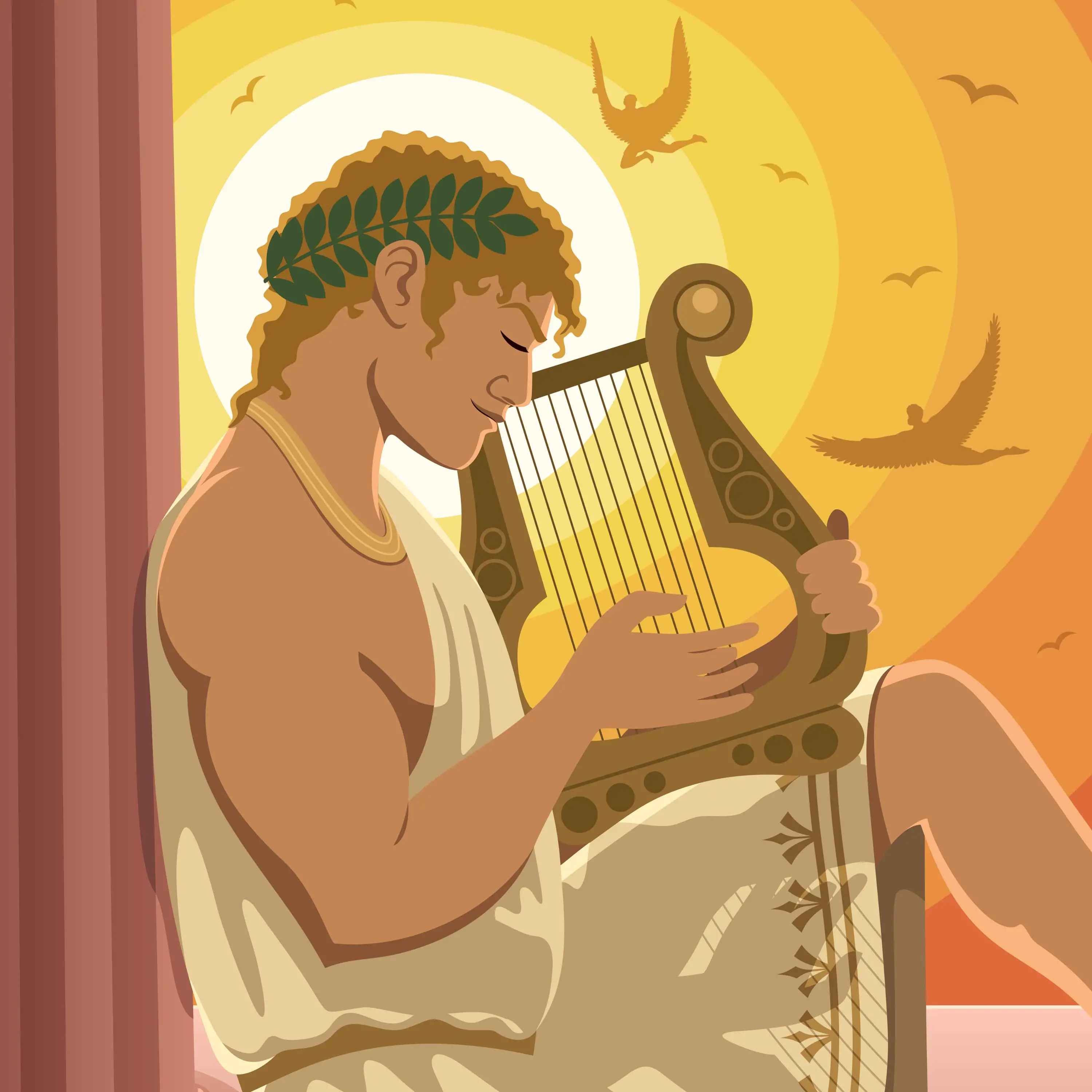 greek god apollo lyre