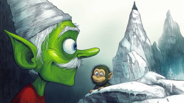 Monkey meets elf