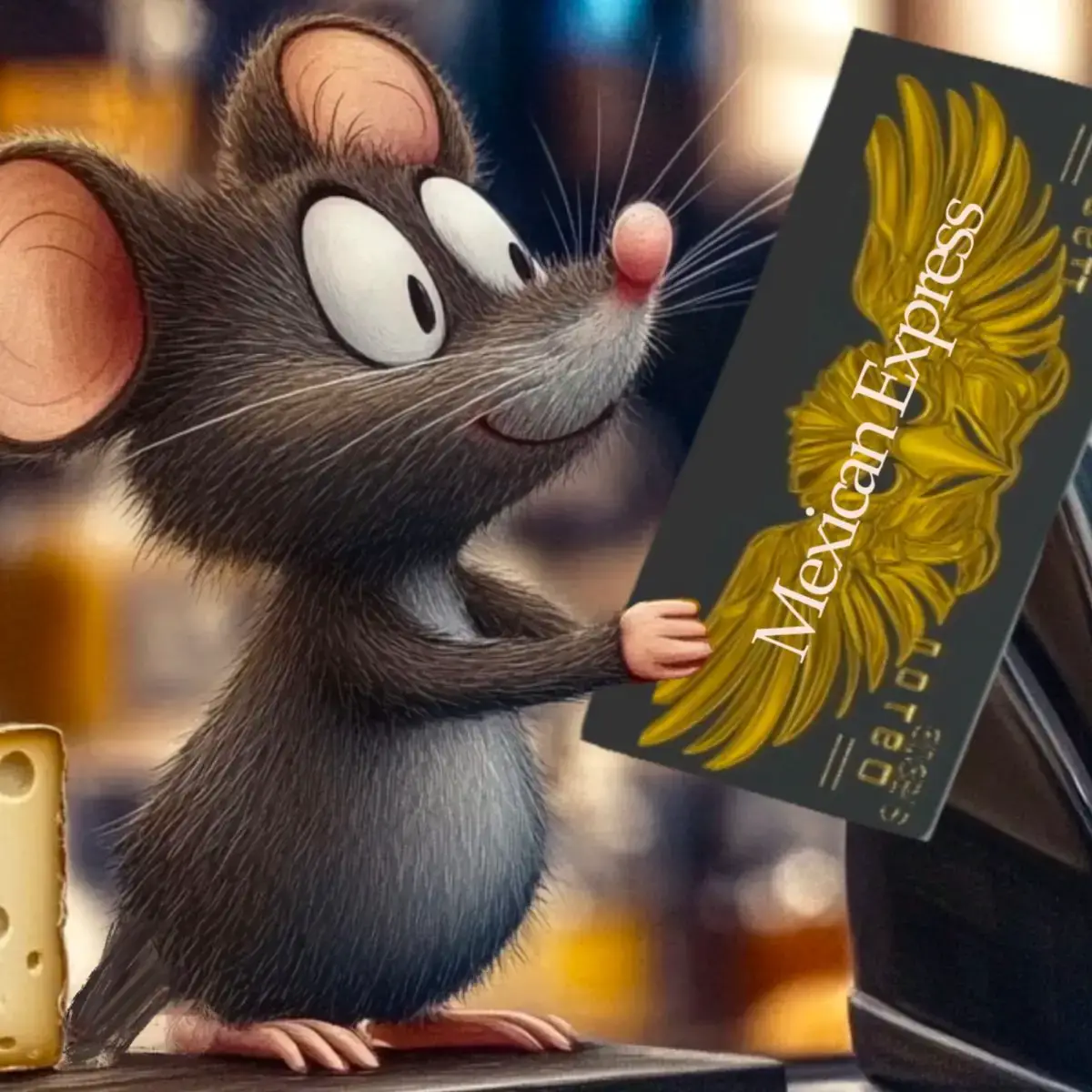 A mouse with a payment card